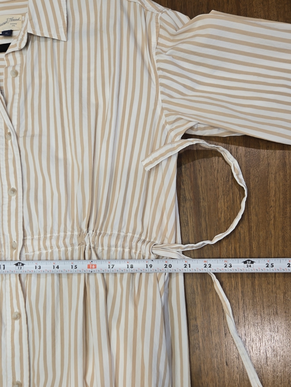 Long Sleeve Cinch Waist Maxi Shirtdress - Picture 3 of 14